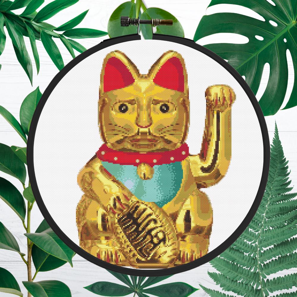 Gold Waving Lucky Cat - Etsy