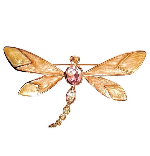 Vintage Dragonfly Brooch Signed by Kenneth J Lang View 2