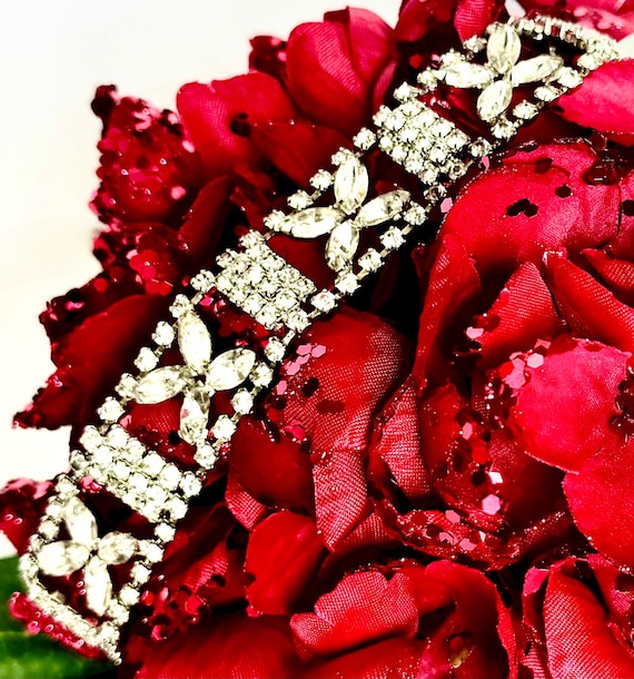 Mid-Century Modern Rhinestone Bracelet - image 5