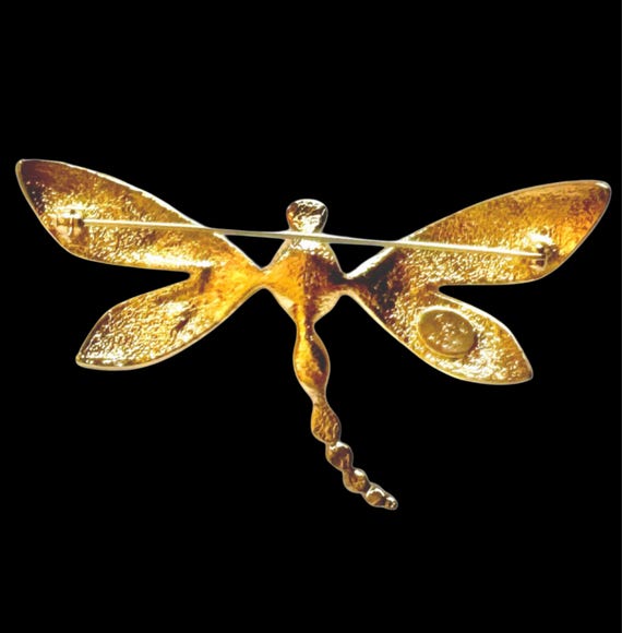 Vintage Dragonfly Brooch Signed by Kenneth J Lang View 3