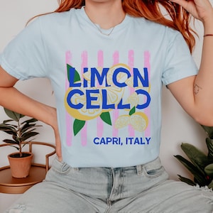 Capri Italy Limoncello T-Shirt | Amalfi Coast | Lemon Shirt | Citrus Fruit Shirt | Mediterranean Summer