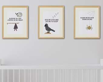 Emo Song Lyric Nursery Prints | Unique Wall Decor | Song Wall Art | Punk Rock Music | Shower Gift for Music Lover