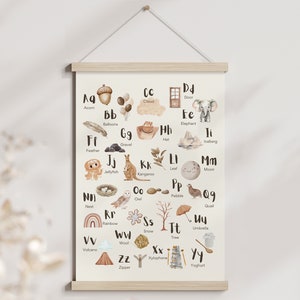 ABCD Poster | Gender Neutral Kindergarten | Alphabet Poster | Alphabet Kinderzimmer | Klassenzimmer Dekor