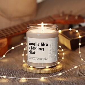 Smells Like a MF'n Pilot Candle, Pilot Gifts for Men, Pilot Gifts for Him, Funny Pilot Gift, Airplane Candle, Aviation Gifts, Airplanes image 4