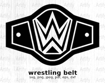 Wrestling Belt SVG,  Wrestling Belt Vector Cutting files for Silhouette Cameo, ScanNcut, for Commercial use, Instant Download, Sports SVG