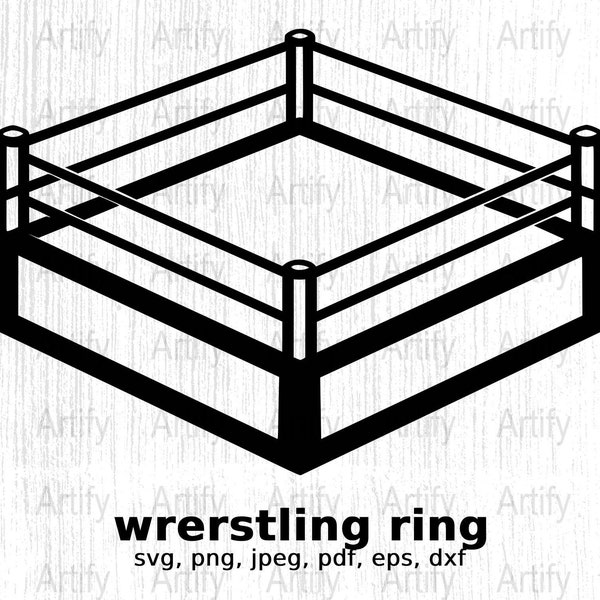Wrestling Ring SVG,  Wrestling Ring Vector Cutting files for Silhouette Cameo, ScanNcut, for Commercial use, Instant Download, Boxing Ring