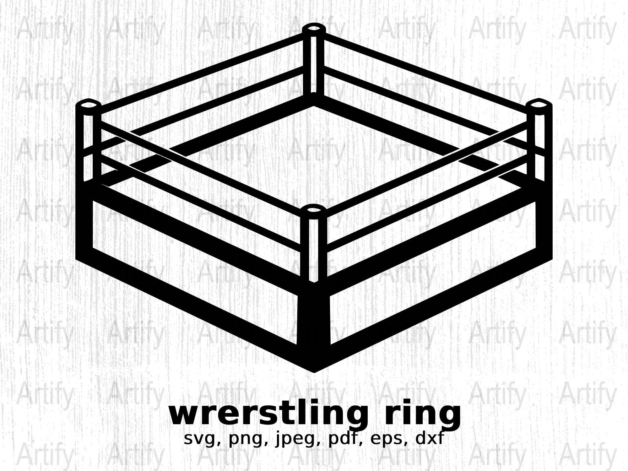 Wrestling Ring SVG, Wrestling Ring Vector Cutting Files for Silhouette