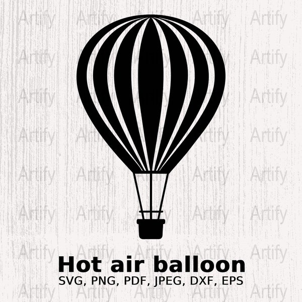 Hot air balloon SVG, Hot air balloon Vector Cutting files for Silhouette Cameo, ScanNcut, for Commercial use, Instant Download, kid room art