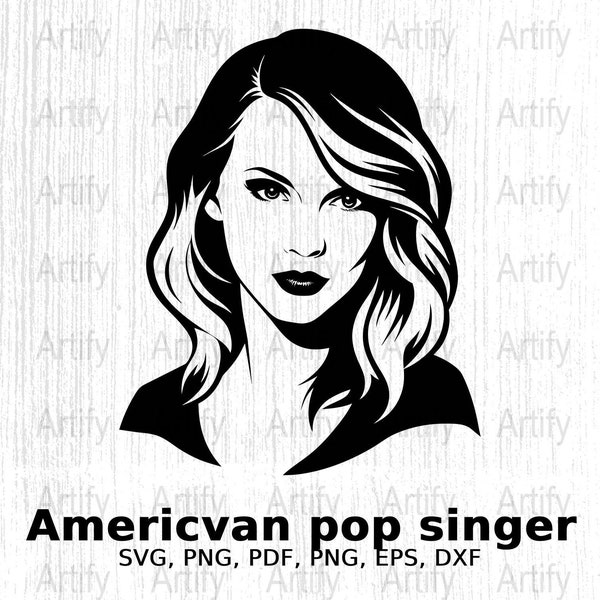 American pop singer SVG, American pop singer Vector Cutting files for Silhouette Cameo, ScanNcut, for Commercial use, Instant Download, Pop