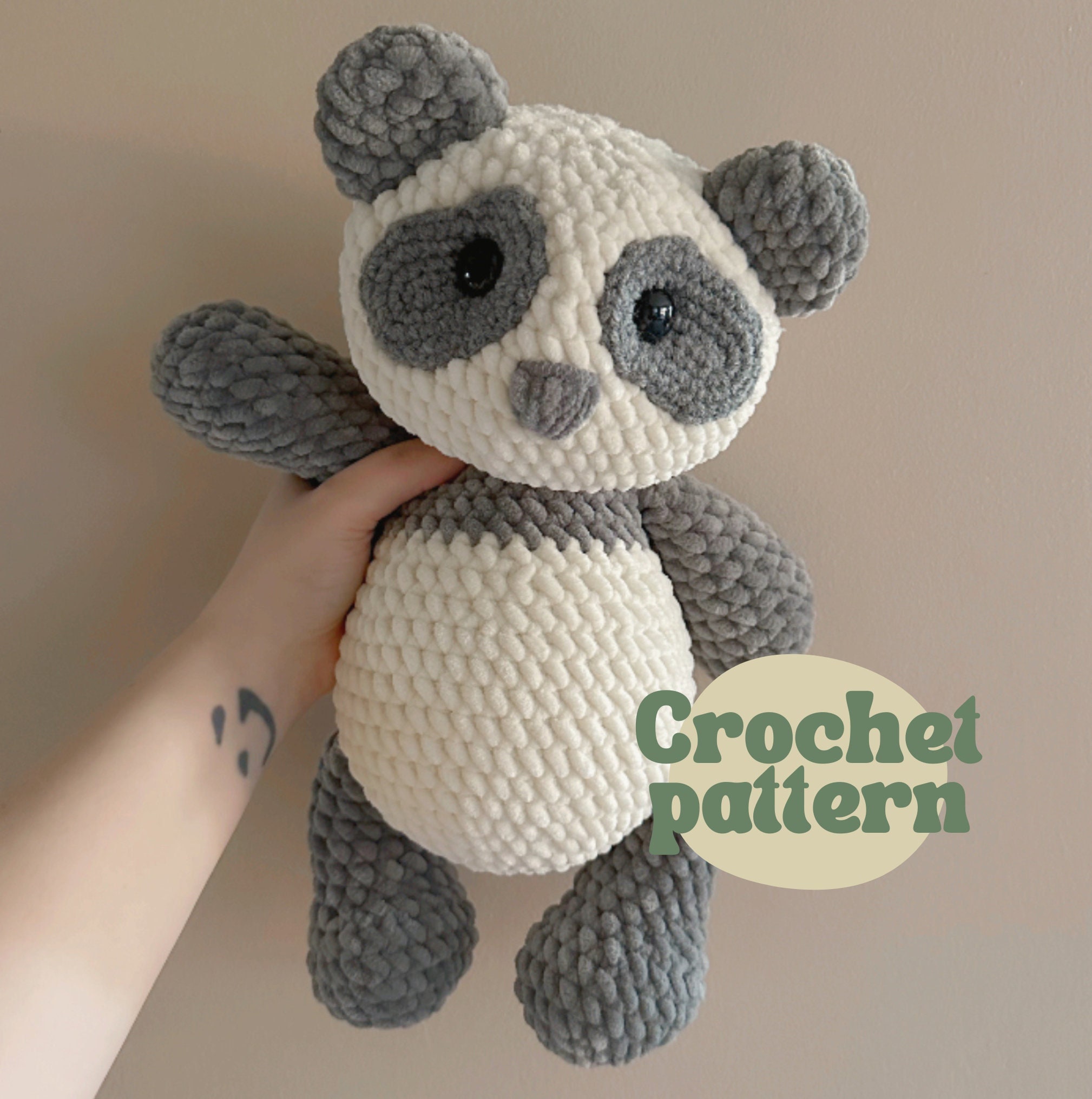 PARKER PANDA Crochet Pattern PDF Digital Pattern, Panda Bear Pattern ...
