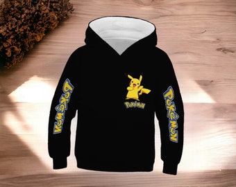 Pokemon Hoodie, Pikachu Hoodie, Hoodie Gift, Hoodie for Pokemon fan, Child Hoodie