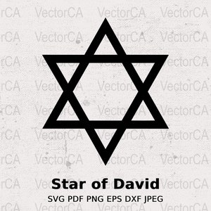 Star of David SVG Cut file, Cricut Compatible, Digital Instant Download, Jewish Symbol SVG Vector Design, Star Clipart, Religious Hexagram