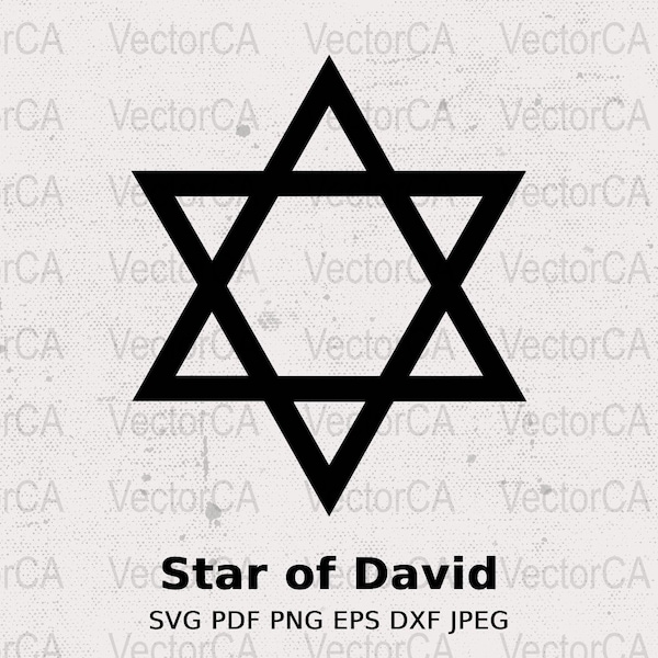Star of David SVG Cut file, Cricut Compatible, Digital Instant Download, Jewish Symbol SVG Vector Design, Star Clipart, Religious Hexagram