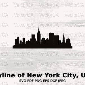 New York City Skyline SVG, Digital Download, NYC Skyline Clipart, Urban Vector Art, Instant Download, SVG Cut File for Cricut/Silhouette