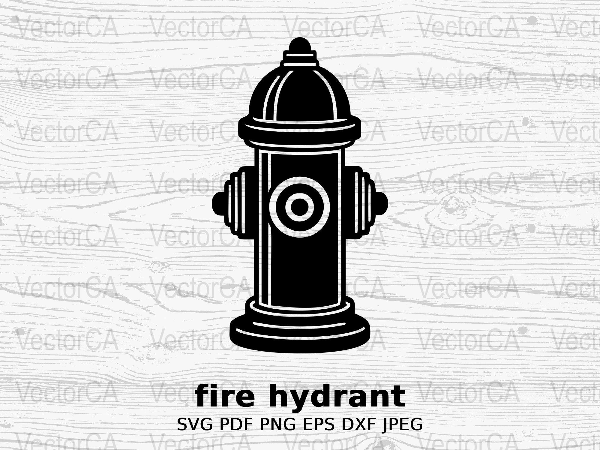 Fire Hydrant SVG PNG, Digital Download Clipart, Commercial Use Graphics, Printable Illustration ...