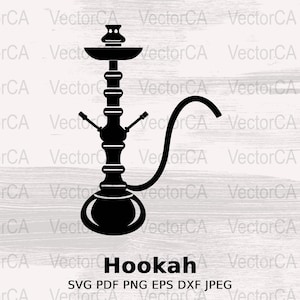 Hookah pipe SVG instant digital download, silhouette cameo, scanNcut, Printable Hookah Artwork, cricut,Modern Shisha Vector Design, pipe svg