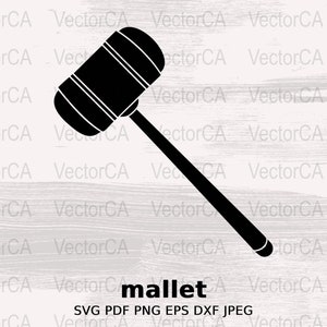 Mallet SVG Image for Digital Download, Perfect Crafting Tool Design, Instant Download, Mallet Silhouette DIY Woodcraft & Carpentry, Cricut