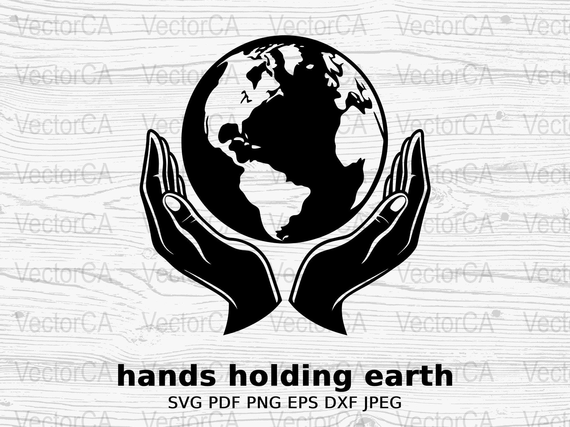 Digital Earth in Hands SVG PNG, Eco Friendly World Illustration, Grip Globe  Clipart, Downloadable Environmental Art Design, Graphic Resource - Etsy  Israel, image size:2000x1500