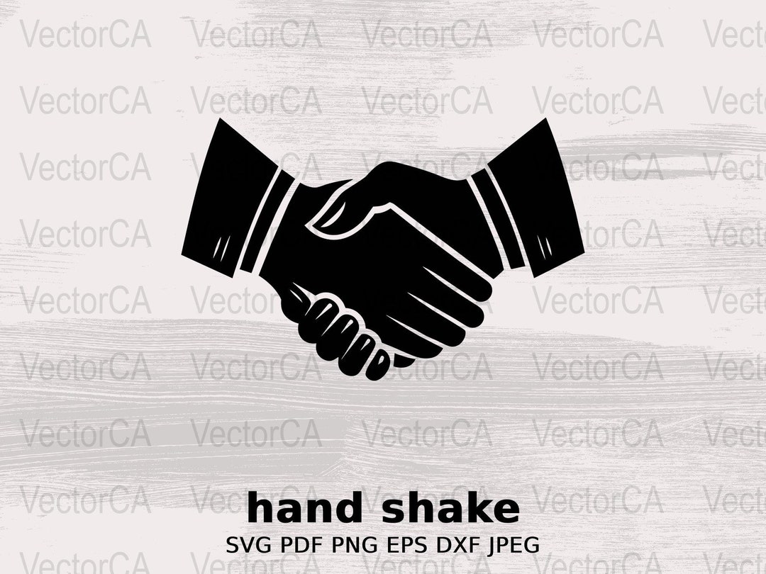 Handshake Svg Clipart, High Resolution Digital PNG Image, Instant ...