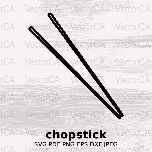 Unique Chopstick SVG, Chopstick Pair Vector Design, Digital Asian Cuisine Clipart, Instant Download DIY Projects, Vector File, stick cricut