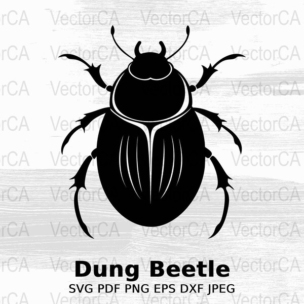 Dung Beetle SVG ScanNcut Image, Cricut Compatible Design, Instant Digital Download for Crafting & DIY Projects, beetle silhouette vector cut