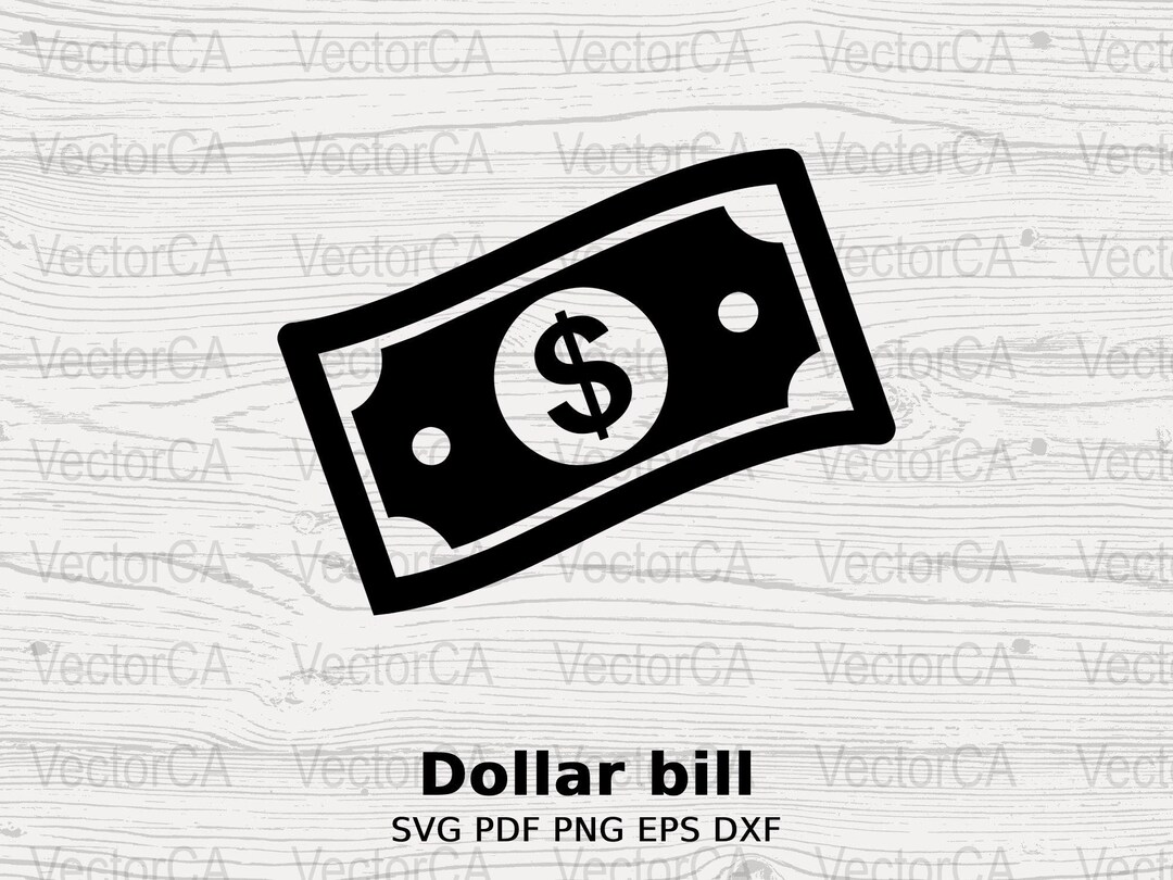 Dollar Bill Clipart SVG PNG, Digital Currency Image, Financial Graphic