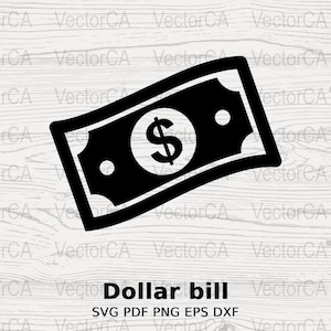 Dollar Bill Clipart SVG PNG, Digital Currency Image, Financial Graphic Design, Printable Money Art for Scrapbooking,Commercial Use,Money SVG