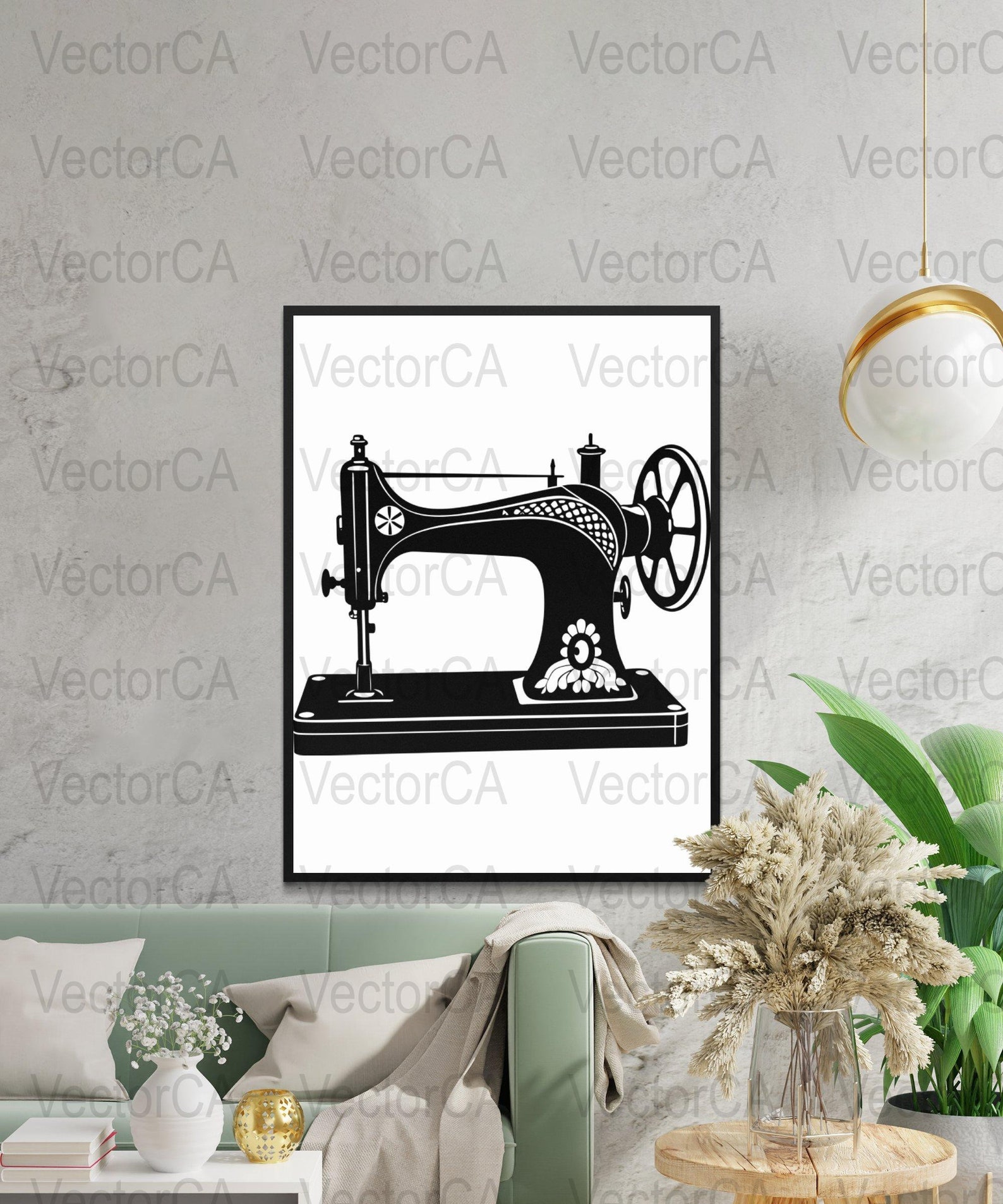 Vintage Singer Sewing Machine SVG, Digital Download, Craft Supply ...