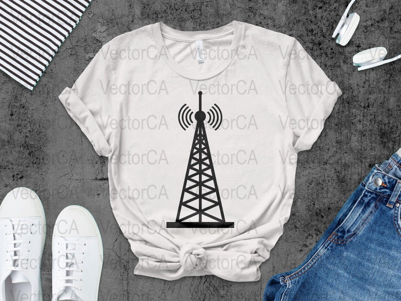 Mll Telecom Merch Cellphone Tower Svg,telecommunications Clipart for Commercial Use ...