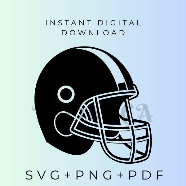 Football Helmet SVG Digital Vector Cutting Files, Playmaker's Choice: Football Helmet SVG Cutting Files , ScanNcut, Cricut-DIY Sports Style
