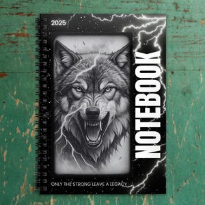 Wolf Notebook With Quotes On It Wolf Stationary Spiral Journal College Lined Pages Gothic Writing Journal For Adults Gift For Animal Lovers