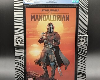 Star Wars: The Mandalorian #1 - Cómic CGC 9.8 con marco personalizado - Edición ComicXposure