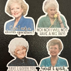 The Golden Girls Set of 4 Refrigerator Magnets