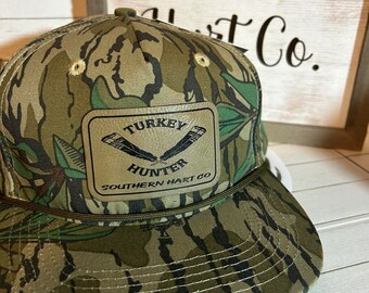 Turkey Hunter Rope Hat, Mossy Oak Rope Hat, Turkey Hunting Gift