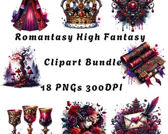 Clipart fantasy romantico, Clipart cavaliere drago, Clipart drago rosa Design libro ragazza, Set di sublimazione di libri magici e fiabeschi