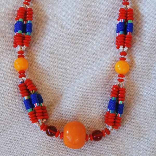 Magnifique Collier Traditionnel Marocain en Ambre , collier berbère, bijou tribal, pierres naturelles, cadeau pour elle, jewerly