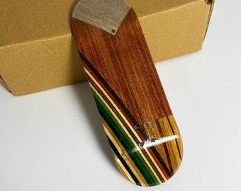 Fingerboard Deck With Recycled Skateboard Veneer [No: 1]