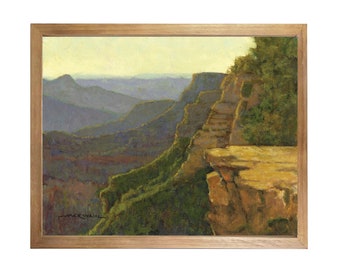 Grand Canyon Wall Art, Vintage Oil Painting Digital Print by Jack Wahl, National Park Art, Arizona Art, PRINTABLE Digital Download, N0003