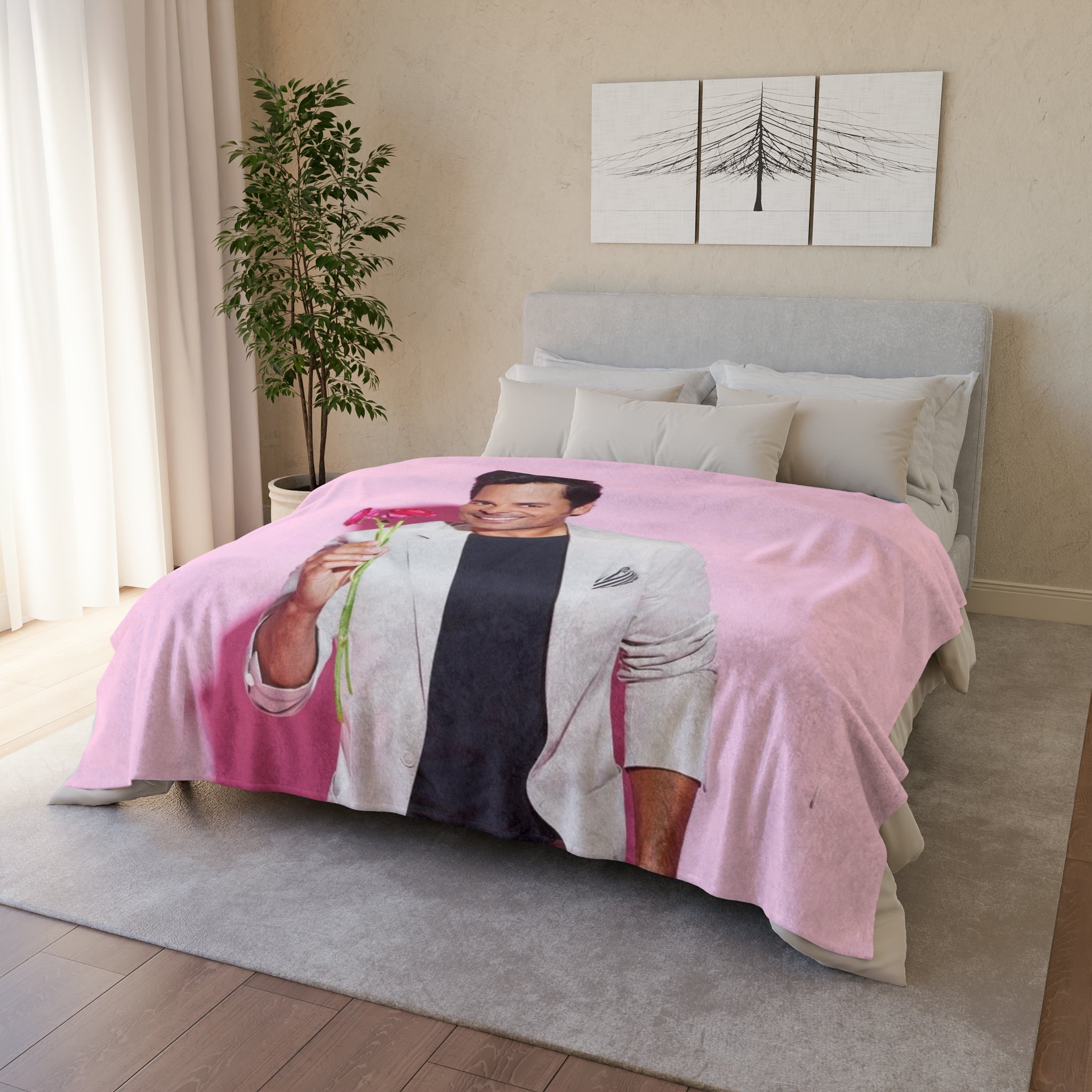 Singer Blankets | Gifts for moms | Provocame blanket Soft Polyester | The king of Latin pop | blankets for mothers day, bailemos otra vez