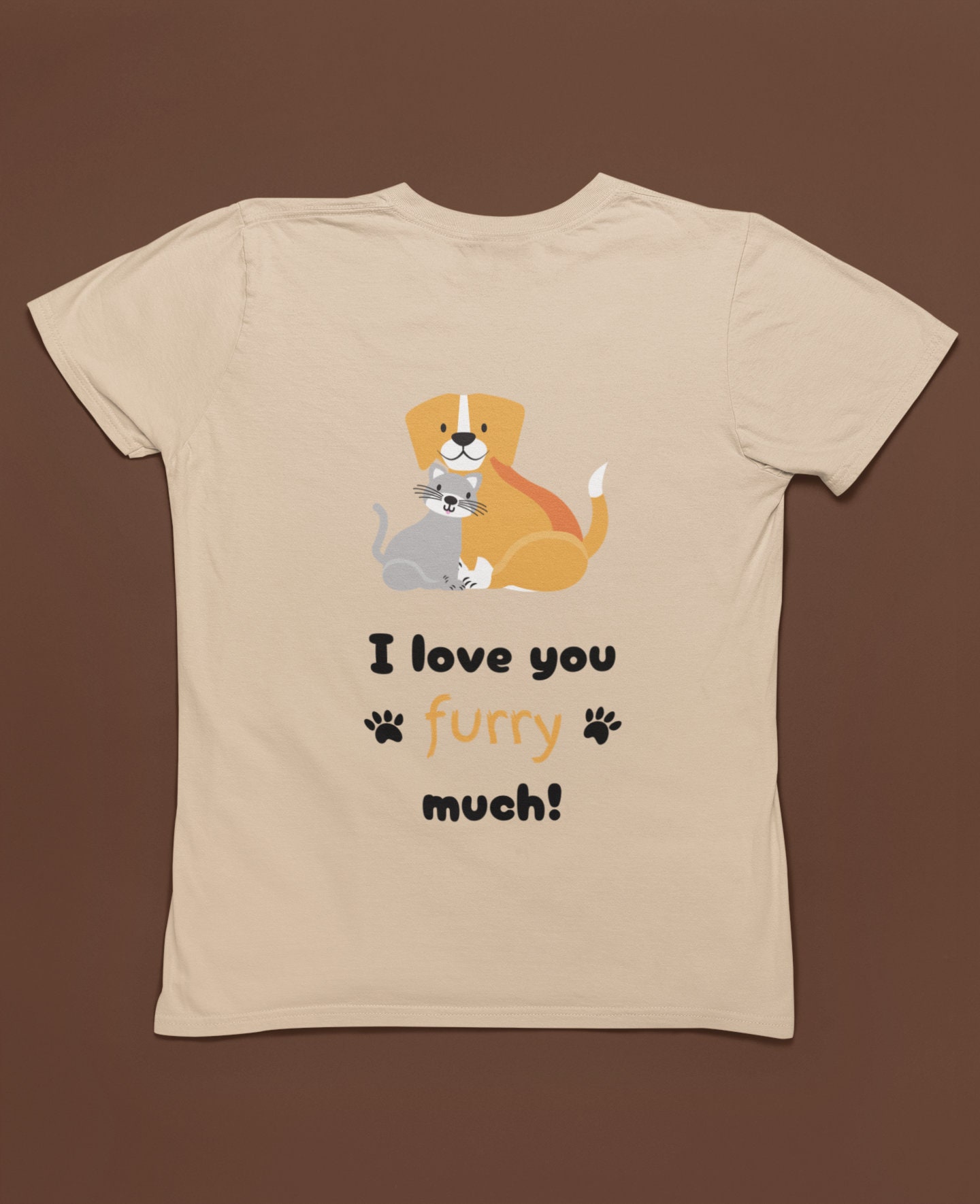 Unisex I Love You Furry Much Short Sleeve Tee, Pets Gifts Tshirt, Dogs