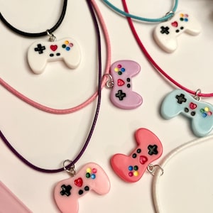 Cute Video Game Controller Necklace Gaming Jewelry Handmade Gift for Gamer Charm Hand Controller Charm