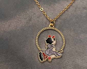 Kikis Lieferservice Studio Ghibli Halskette mit Kiki Schmuck für Ghibli Liebhaber Geschenk für Ghibli Fan