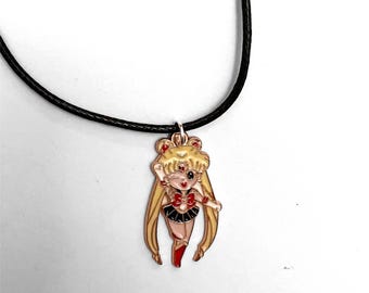 Sailor Moon Halskette Anime Schmuck Geschenk für Sailor Moon Fan Sailor Moon Merchandise Chibi Style Usagi Tsukino