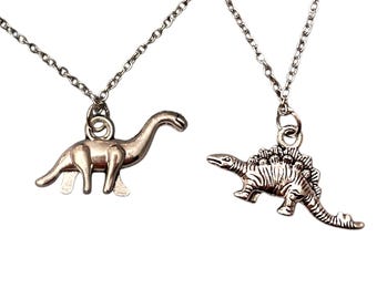 Collar de dinosaurio con dije de dinosaurio, joyería de imitación de plata para amantes de los dinosaurios, regalo único