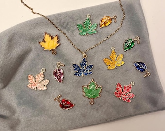 Halskette Herbst Blatt Schmuck Herbst Blätter Halskette Gold Nachahmung Blatt Charme Herbst Thema Schmuck Blätter Schöne Anhänger Halskette