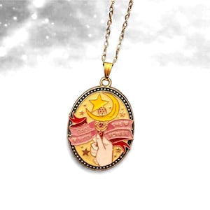 Collar de Sailor Moon Babe With The Power Joyas de anime Regalo para fanáticos de Sailor Moon Mercancía de Sailor Moon Collar de imitación de oro Sailor Moon