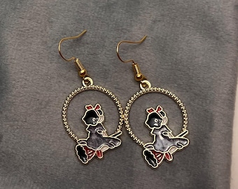 Kiki Liefer Service Ohrringe Studio Ghibli Ohrringe mit Kiki Schmuck für Ghibli Liebhaber Geschenk Tropfen baumeln Ohrringe