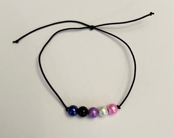 Gender Fluid Armband Perlen Einstellbar Elastisch LGBTQ + Schmuck für Pride Monat Zubehör