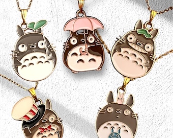 Totoro Necklace Studio Ghibli Lover Gift Jewelry Totoro Charm Anime Necklace I Love Ghibli Merchandise Totoro Gold Imitation