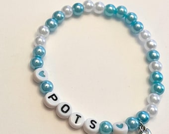 Pulsera elástica con cuentas POTS Joyería de concientización sobre POTS Guerrero POTS